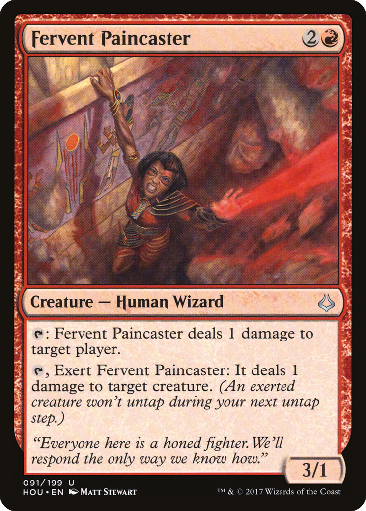 Fervent Paincaster (HOU-091) [Hour of Devastation] Foil