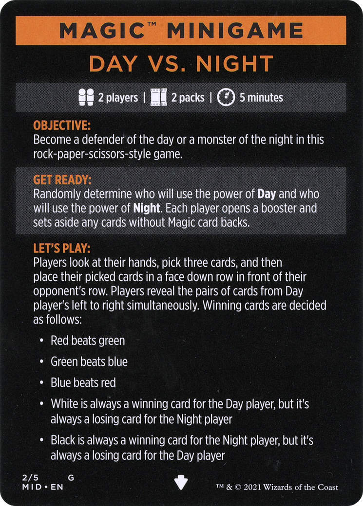 Day Vs. Night // Day vs. Night (cont'd) (MMID-002) [Innistrad: Midnight Hunt Minigames] Foil
