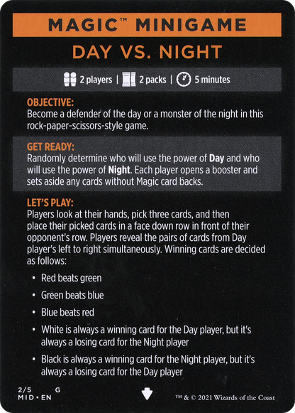 Day Vs. Night // Day vs. Night (cont'd) (MMID-002) [Innistrad: Midnight Hunt Minigames] Foil