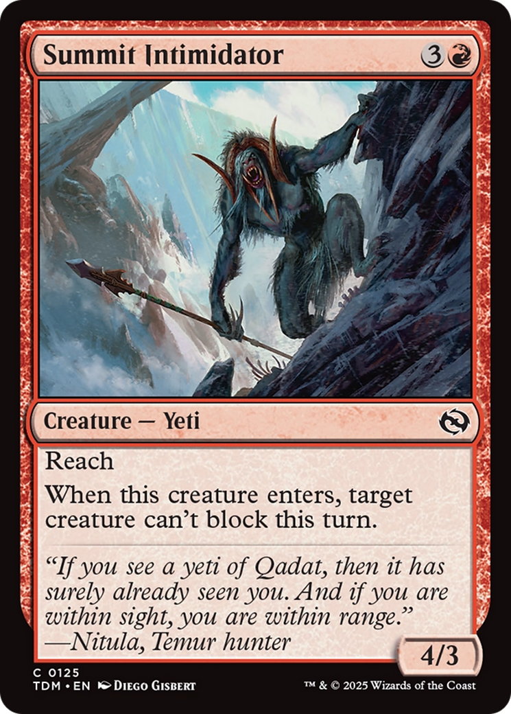Summit Intimidator (TDM-125) [Tarkir: Dragonstorm] Foil