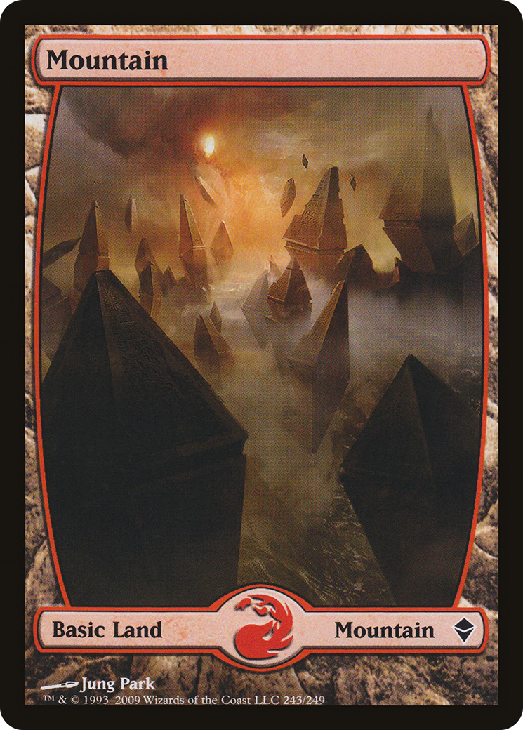 Mountain (243) - Full Art (ZEN-243) [Zendikar] Foil