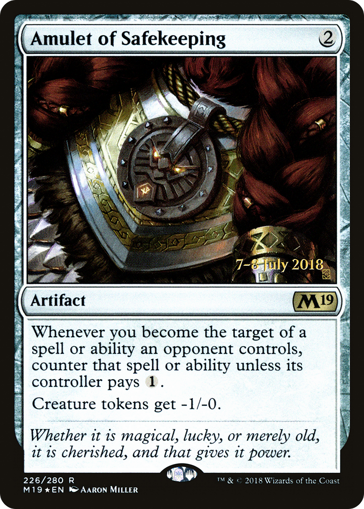 Amulet of Safekeeping (PRE-226S) [Core Set 2019 Promos] Foil