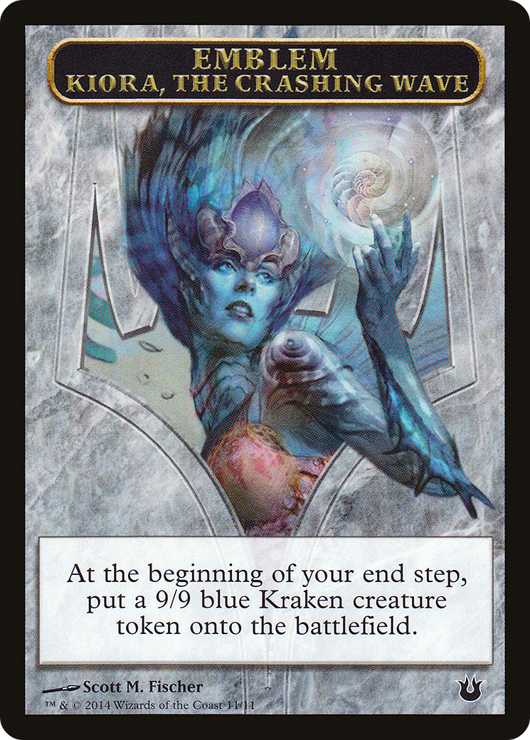 Emblem - Kiora, the Crashing Wave (BNG-011) [Born of the Gods Tokens]