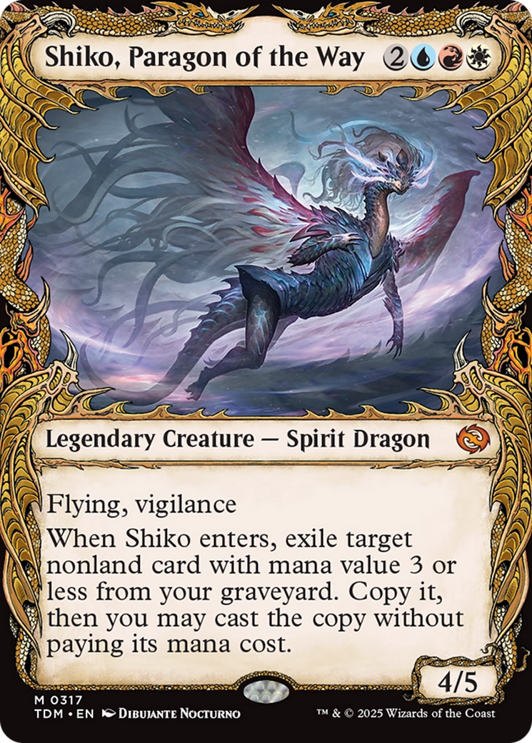 Shiko, Paragon of the Way (Showcase) (TDM-317) [Tarkir: Dragonstorm] Foil