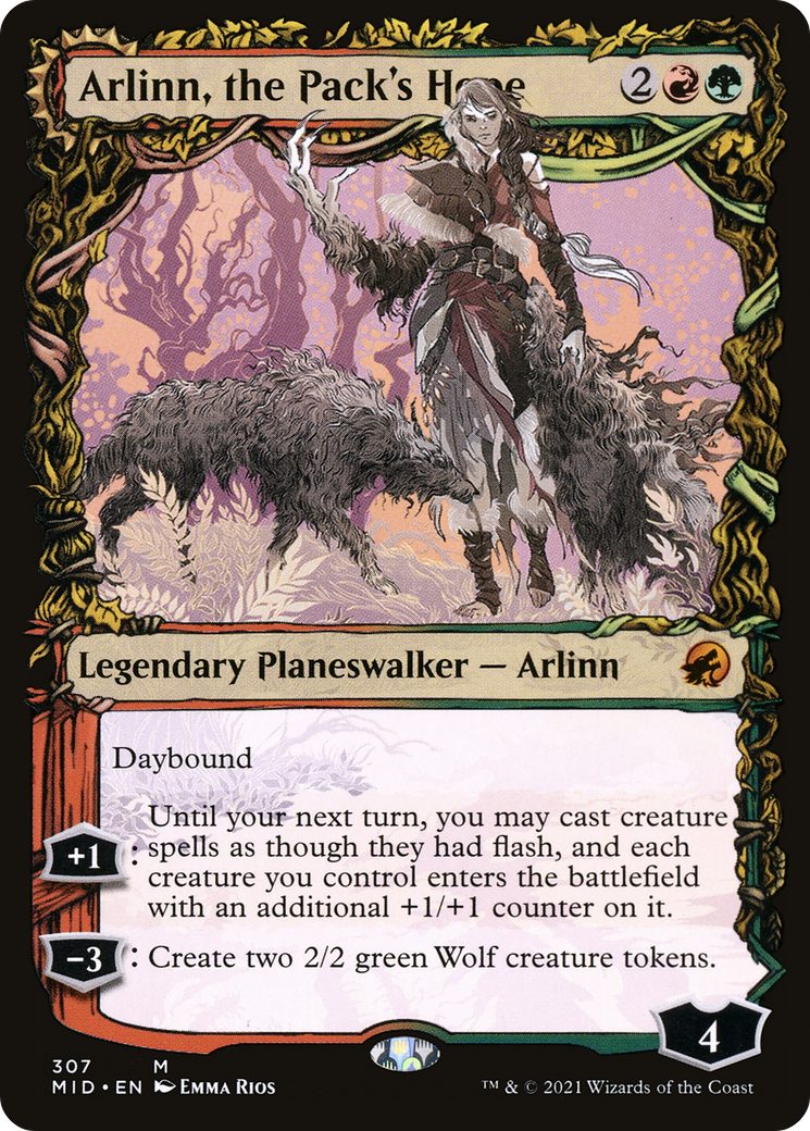 Arlinn, the Pack's Hope (Showcase) (MID-307) [Innistrad: Midnight Hunt] Foil