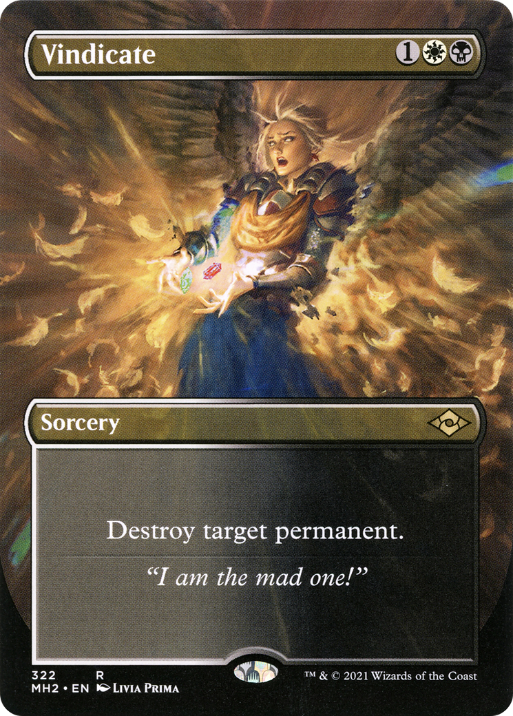 Vindicate (Borderless) (MH2-322) (Borderless) [Modern Horizons 2] Foil