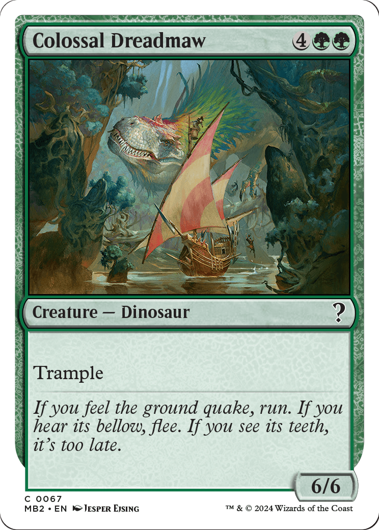 Colossal Dreadmaw (White Border) (MB2-067) [Mystery Booster 2]