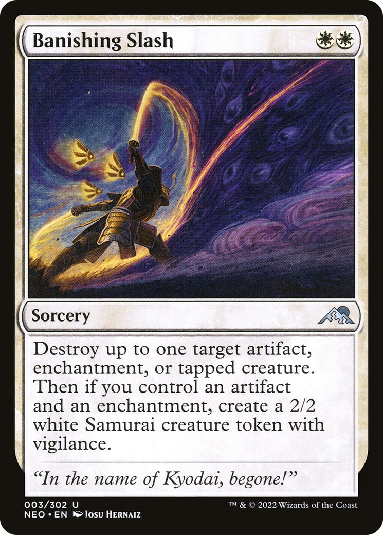 Banishing Slash (NEO-003) [Kamigawa: Neon Dynasty]