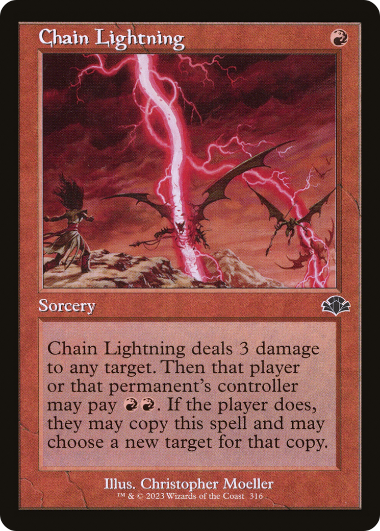 Chain Lightning (Retro Frame) (DMR-316) [Dominaria Remastered]