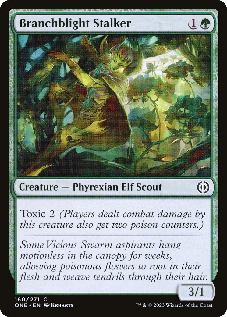 Branchblight Stalker (ONE-160) [Phyrexia: All Will Be One] Foil