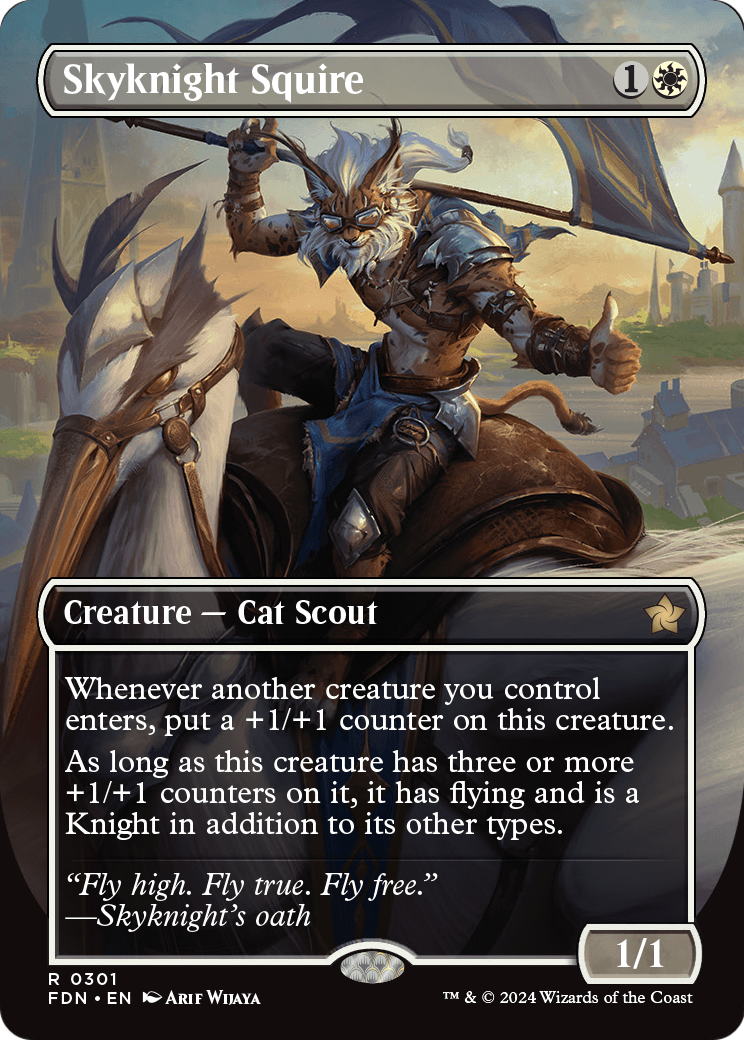 Skyknight Squire (Borderless) (FDN-301) [Foundations]