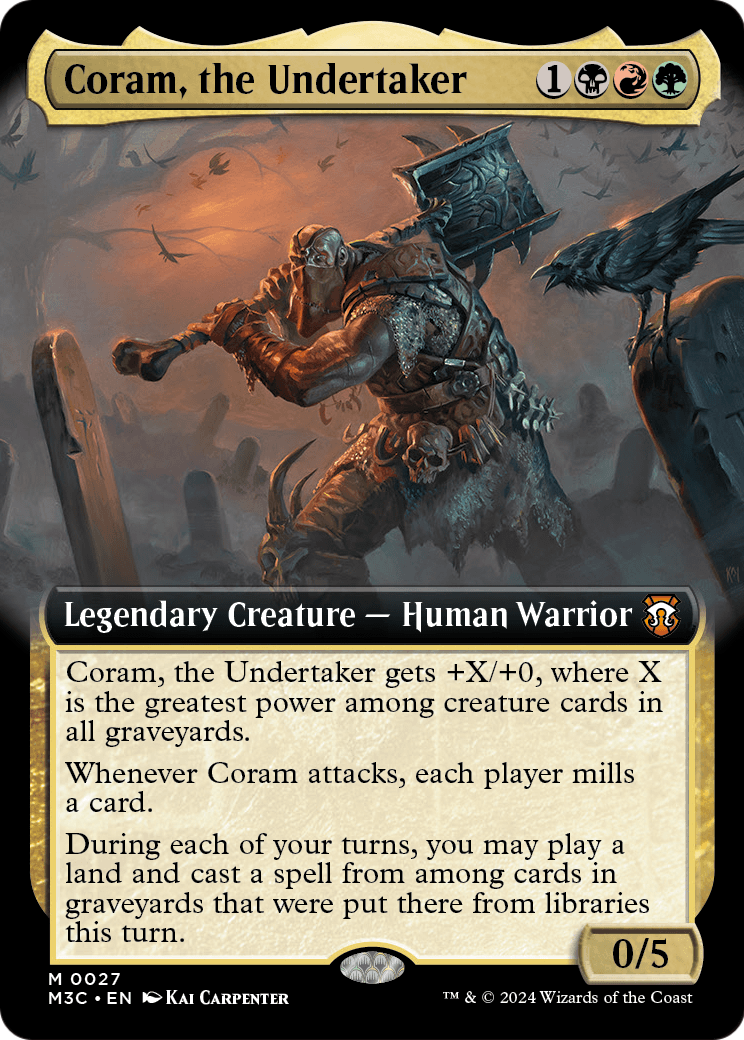 Coram, the Undertaker (Extended Art) (M3C-027) [Modern Horizons 3 Commander] Foil