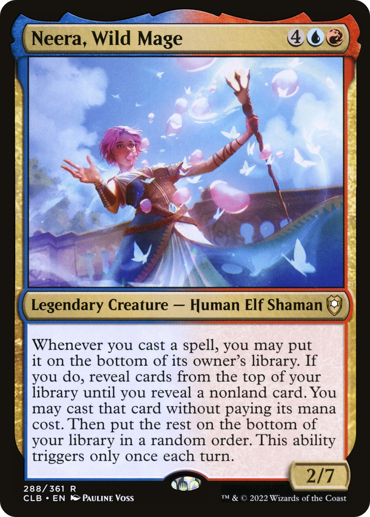Neera, Wild Mage (CLB-288) [Commander Legends: Battle for Baldur's Gate] Foil