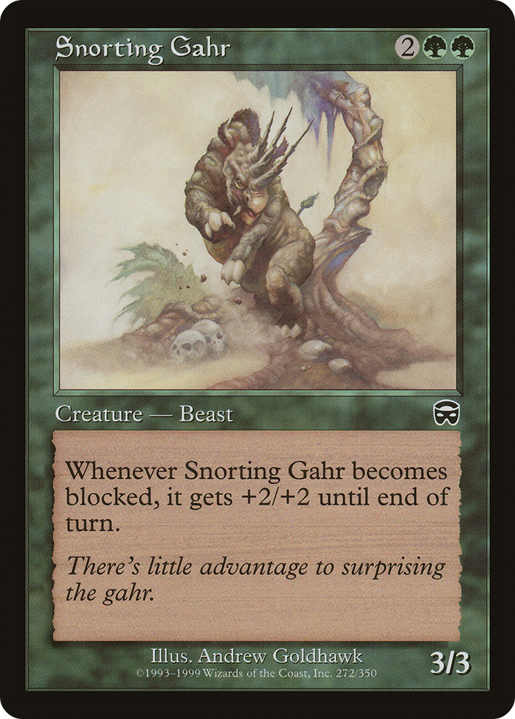Snorting Gahr (MMQ-272) [Mercadian Masques] Foil