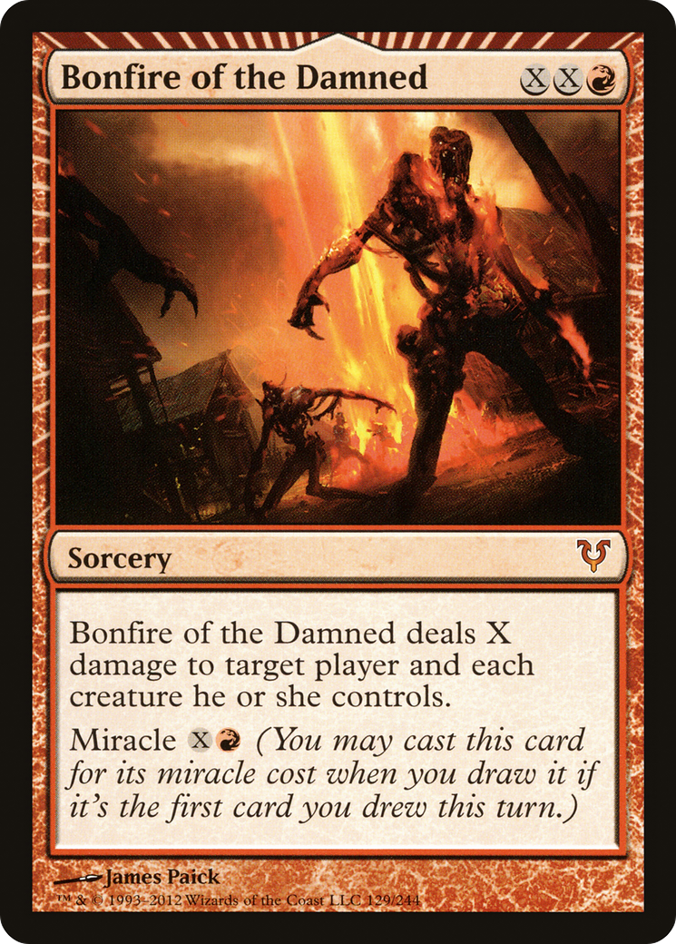 Bonfire of the Damned (AVR-129) [Avacyn Restored] Foil