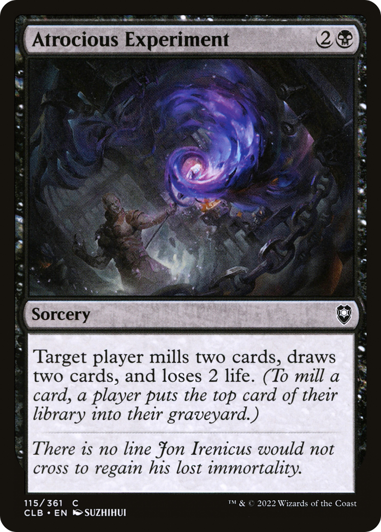 Atrocious Experiment (CLB-115) [Commander Legends: Battle for Baldur's Gate] Foil