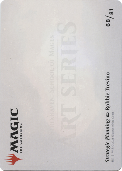 Strategic Planning // Strategic Planning (ASTX-068) (Borderless) [Strixhaven Art Series] Foil