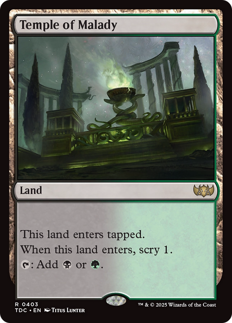 Temple of Malady (TDC-403) [Commander: Tarkir: Dragonstorm]