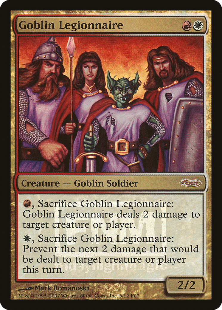 Goblin Legionnaire [Friday Night Magic 2007] Foil