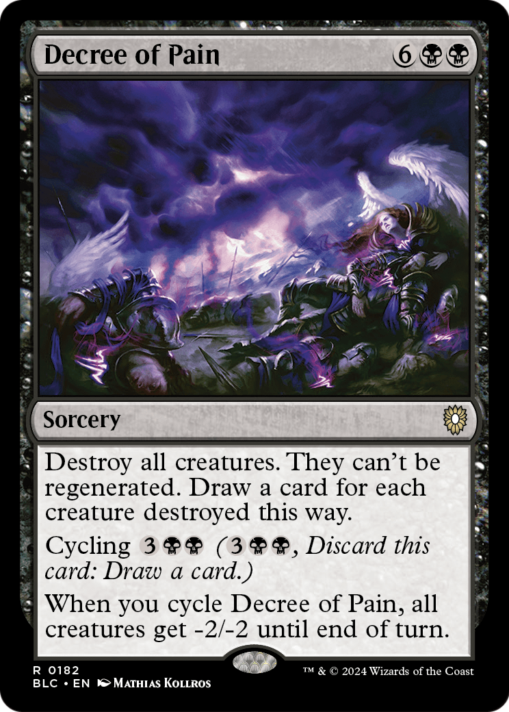 Decree of Pain (BLC-182) [Bloomburrow Commander]