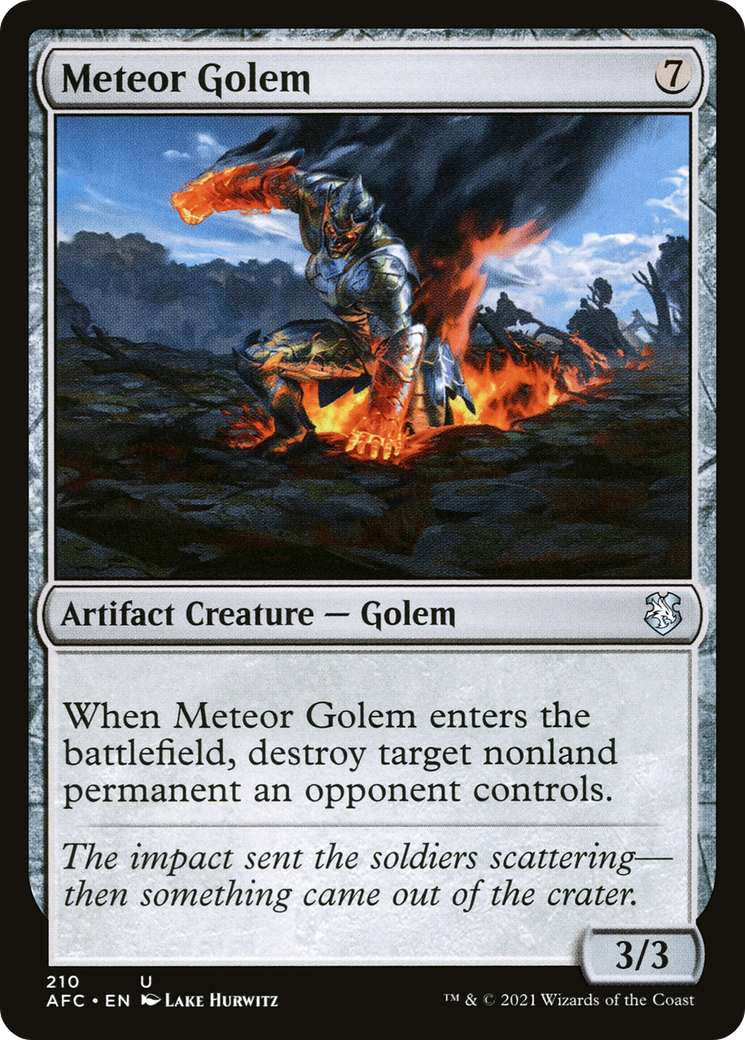 Meteor Golem (AFC-210) [Forgotten Realms Commander]