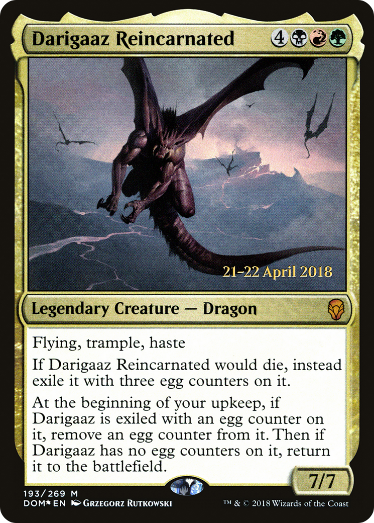 Darigaaz Reincarnated (PRE-193S) [Dominaria Promos] Foil