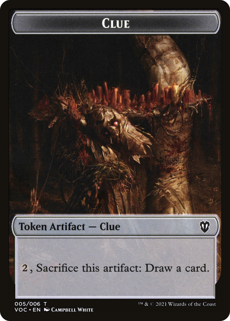 Clue (TVOC-005) [Crimson Vow Commander Tokens]