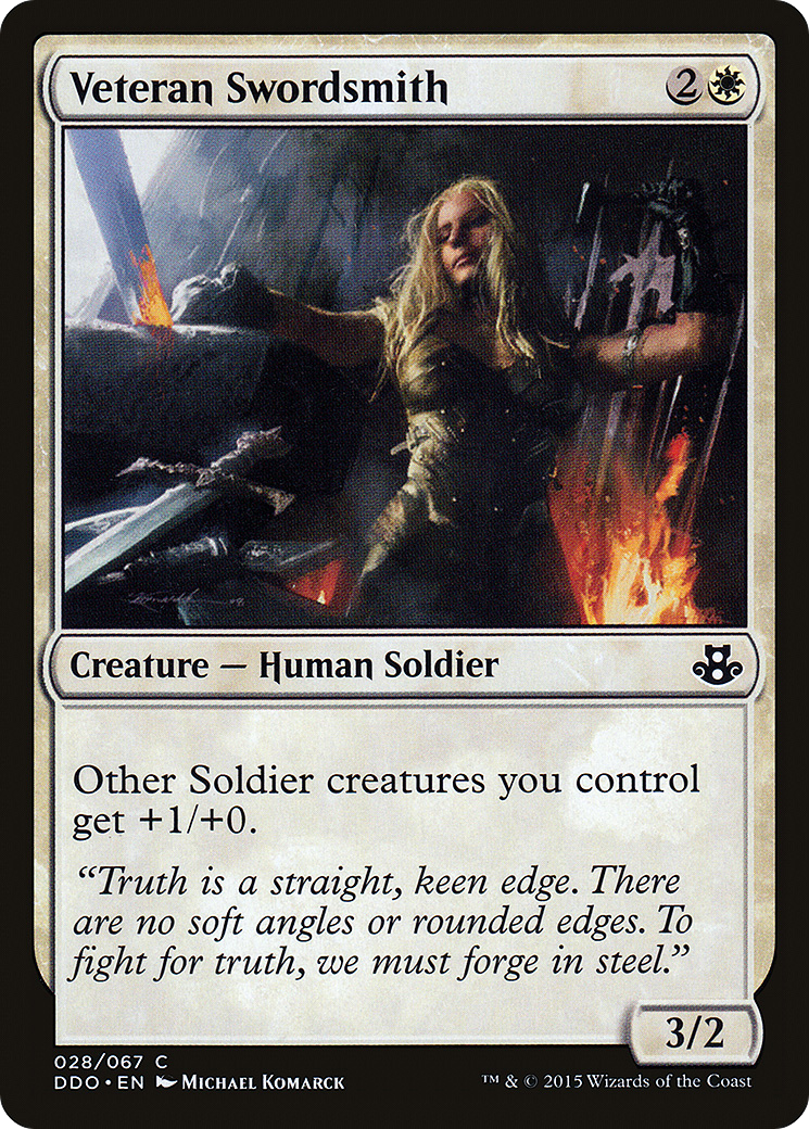 Veteran Swordsmith (DDO-028) [Duel Decks: Elspeth vs. Kiora]