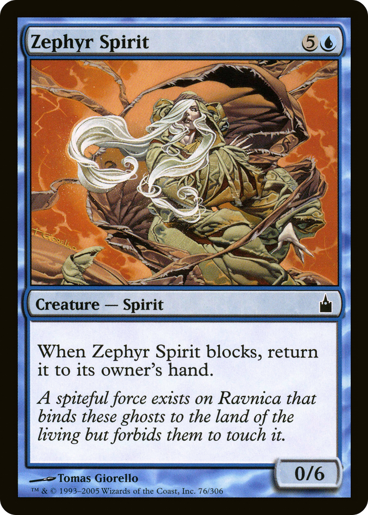 Zephyr Spirit (RAV-076) [Ravnica: City of Guilds]