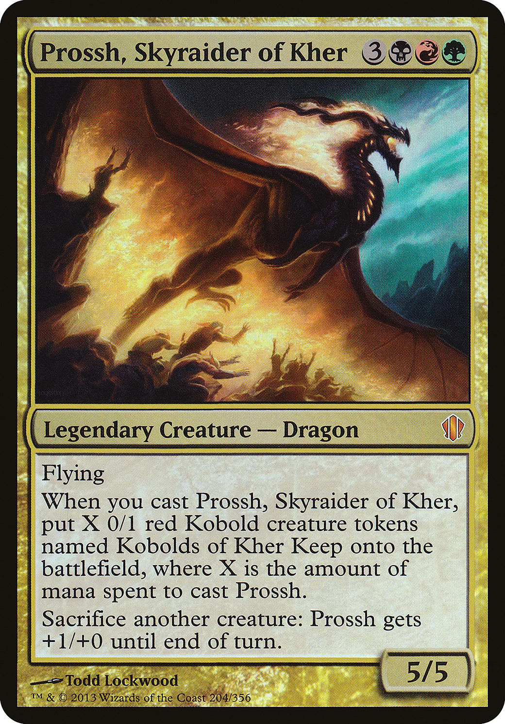 Prossh, Skyraider of Kher (Commander 2013) (OVER-204) [Commander 2013 Oversized] Foil