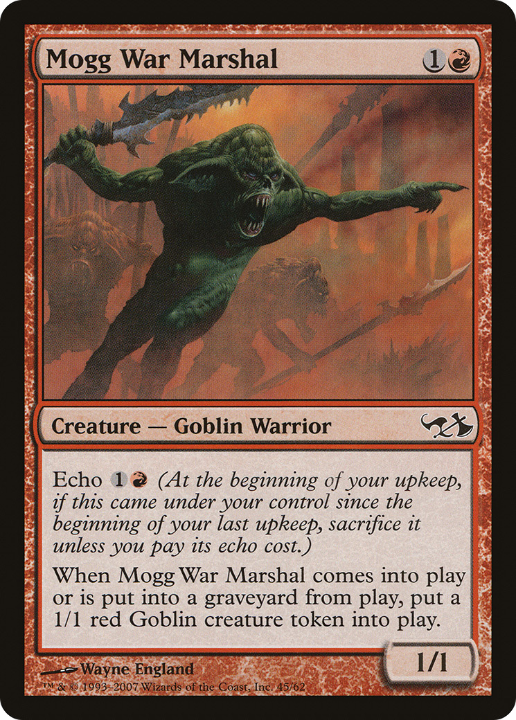 Mogg War Marshal (EVG-045) [Duel Decks: Elves vs. Goblins]