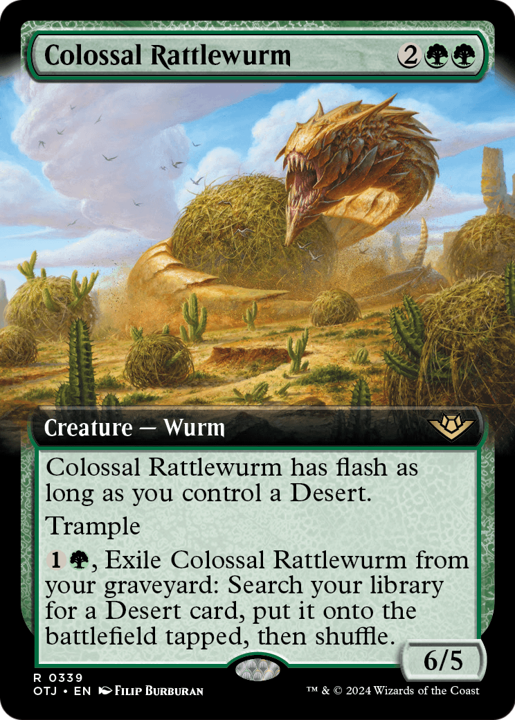 Colossal Rattlewurm (Extended Art) (OTJ-339) [Outlaws of Thunder Junction] Foil
