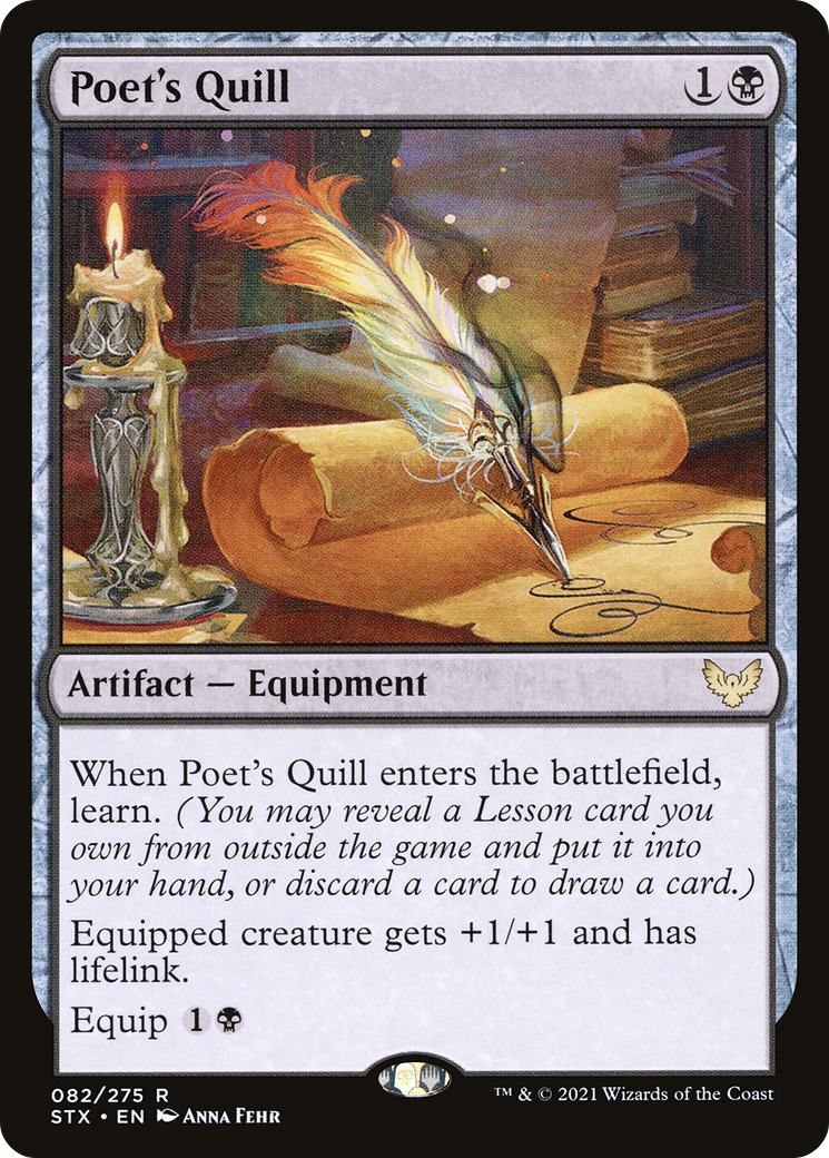 Poet's Quill (STX-082) [Strixhaven: School of Mages] Foil