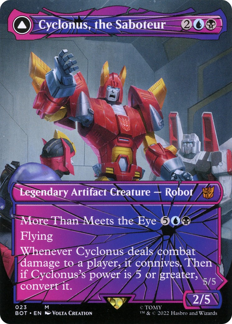 Cyclonus, the Saboteur (Shattered Glass) (BOT-023) (Borderless) [Transformers] Foil