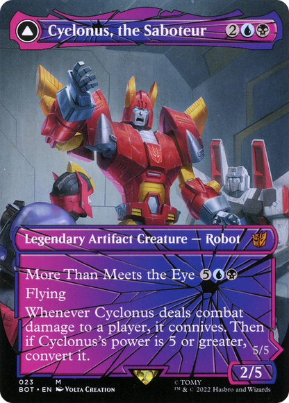 Cyclonus, the Saboteur (Shattered Glass) (BOT-023) (Borderless) [Transformers] Foil