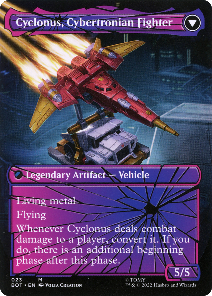 Cyclonus, the Saboteur (Shattered Glass) (BOT-023) (Borderless) [Transformers] Foil