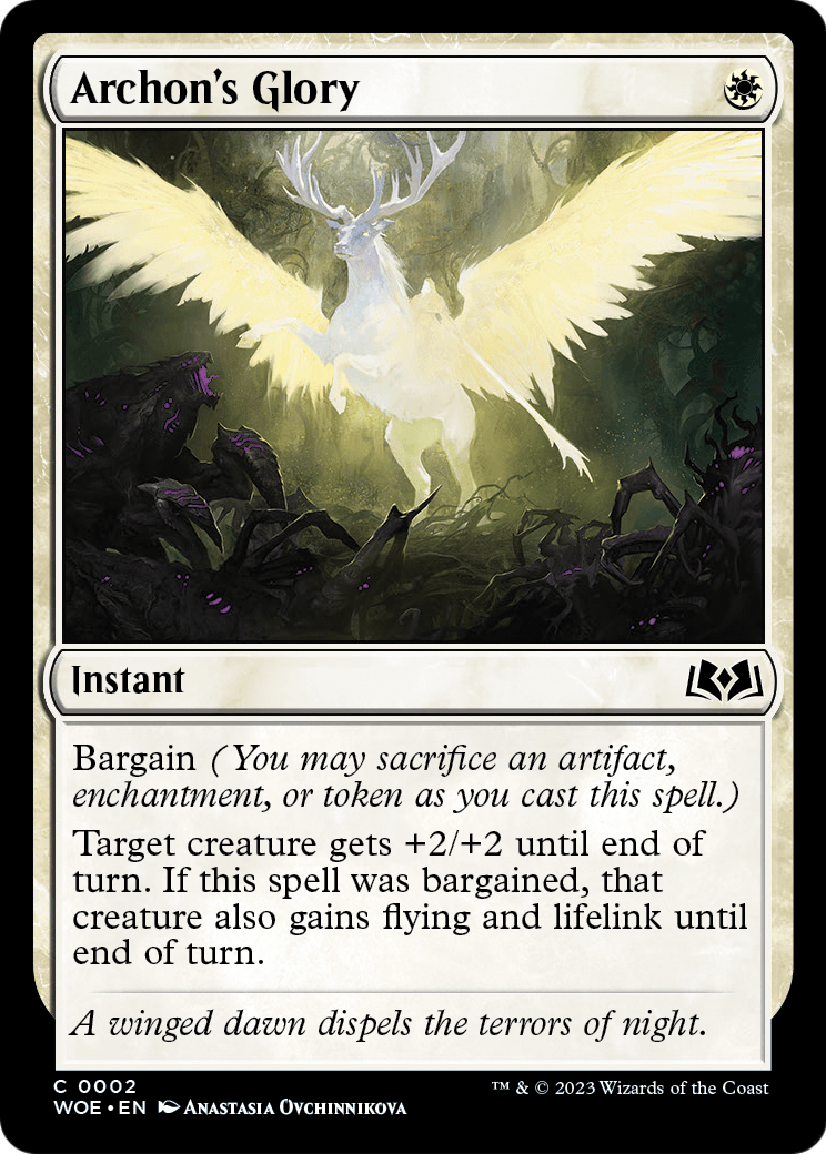Archon's Glory (WOE-002) [Wilds of Eldraine] Foil