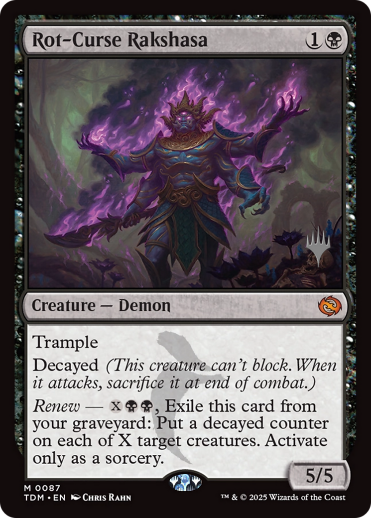 Rot-Curse Rakshasa (PPTDM-087) [Promo Pack: Tarkir: Dragonstorm] Foil