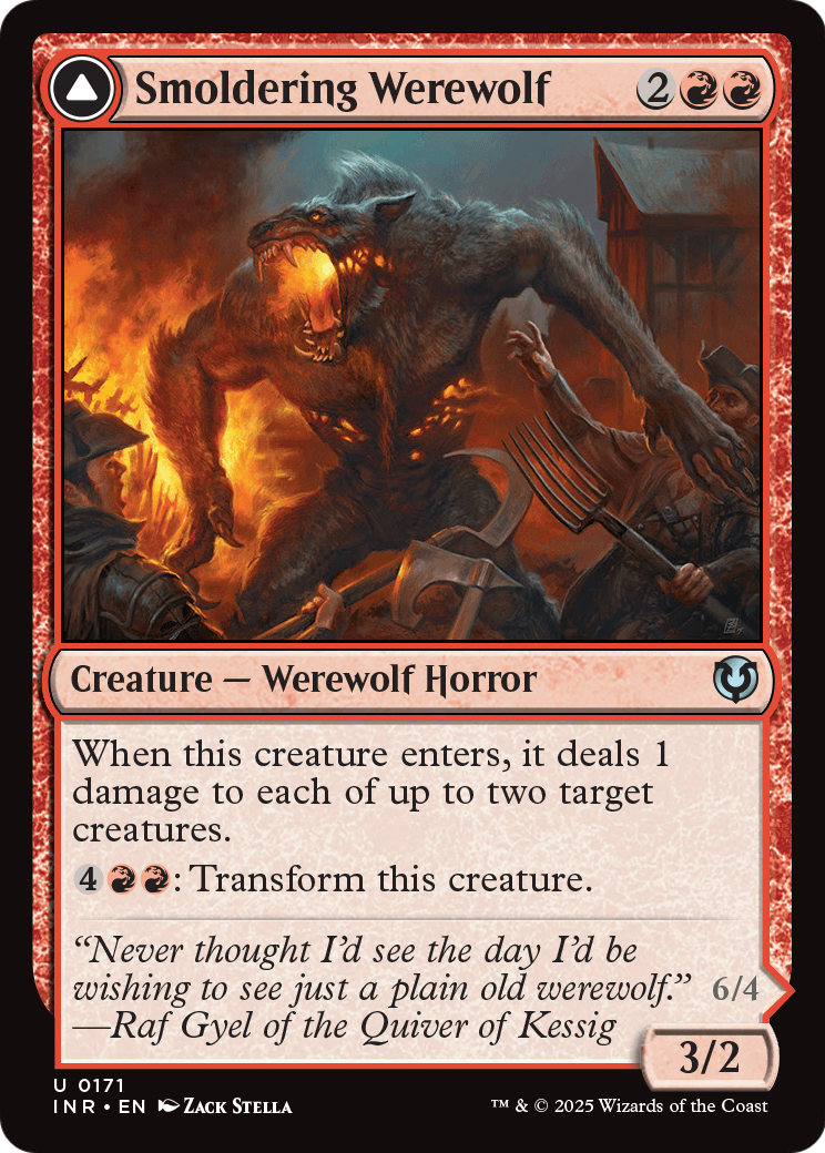 Smoldering Werewolf (INR-171) [Innistrad Remastered] Foil