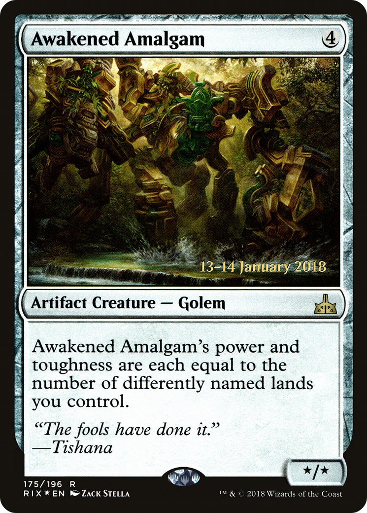 Awakened Amalgam (PRE-175S) [Rivals of Ixalan Promos] Foil