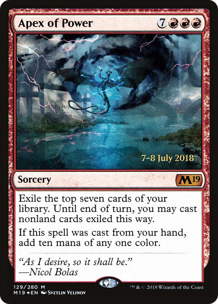 Apex of Power (PRE-129S) [Core Set 2019 Promos] Foil