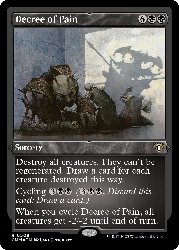 Decree of Pain (Foil Etched) (CMM-508) [Commander Masters] Foil