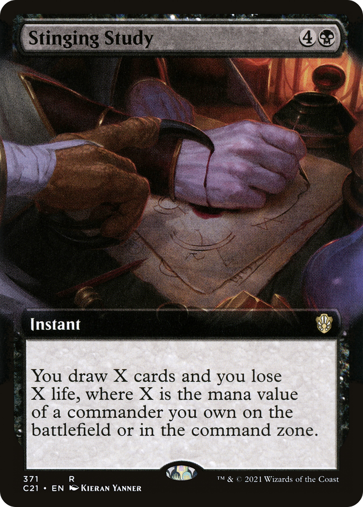 Stinging Study (Extended Art) (C21-371) [Commander 2021]