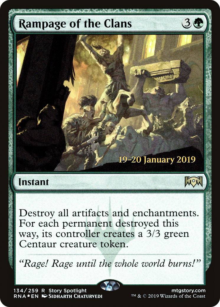 Rampage of the Clans (PRE-134S) [Ravnica Allegiance Promos] Foil