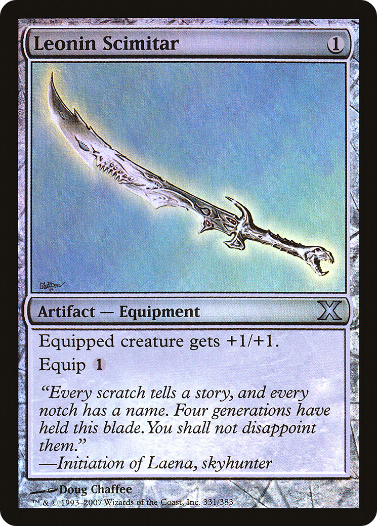 Leonin Scimitar (10E-331★) [Tenth Edition] Foil