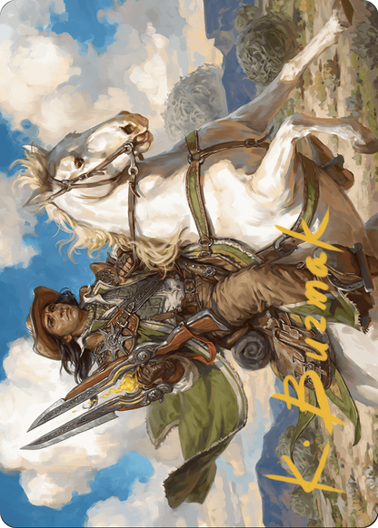 Wylie Duke, Atiin Hero // Wylie Duke, Atiin Hero (AOTJ-035) (Borderless) [Outlaws of Thunder Junction Art Series] Foil