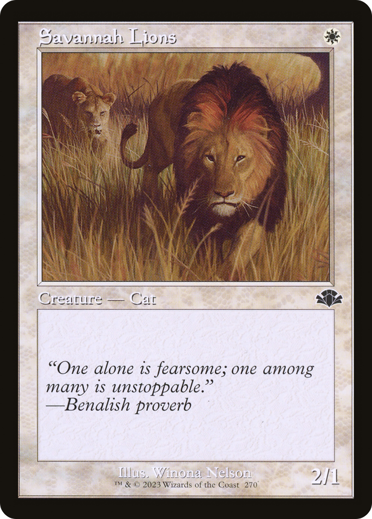 Savannah Lions (Retro Frame) (DMR-270) [Dominaria Remastered] Foil