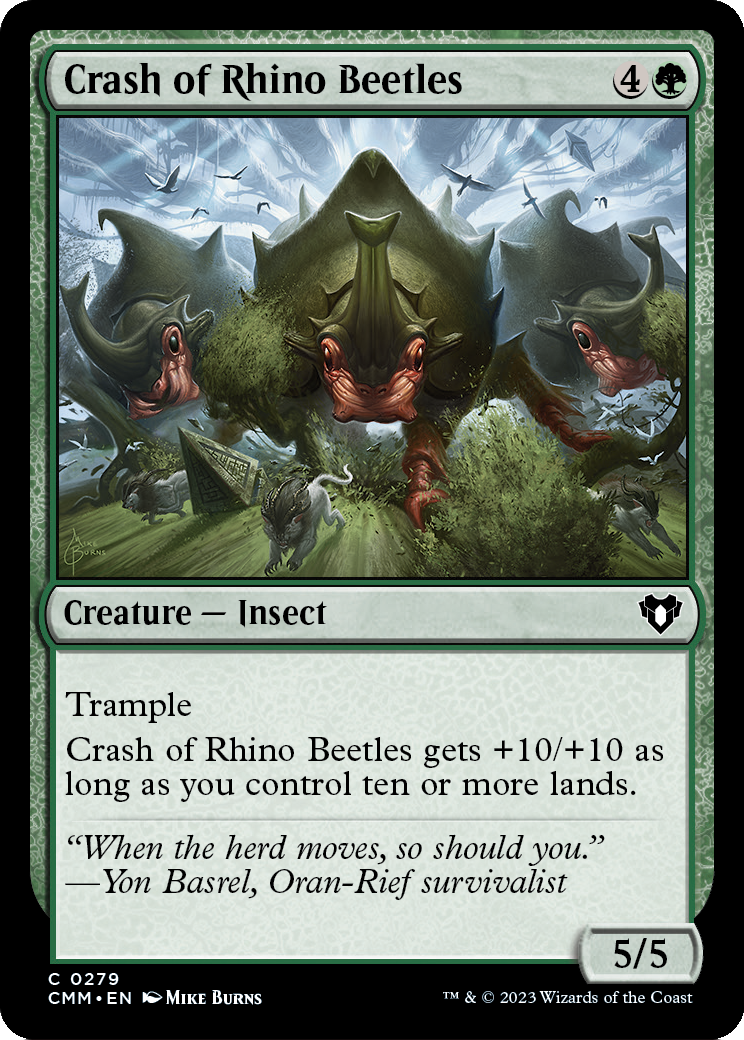Crash of Rhino Beetles (CMM-279) [Commander Masters] Foil