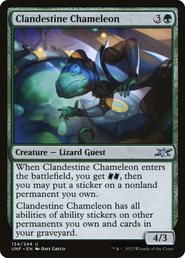 Clandestine Chameleon (UNF-134) [Unfinity] Foil