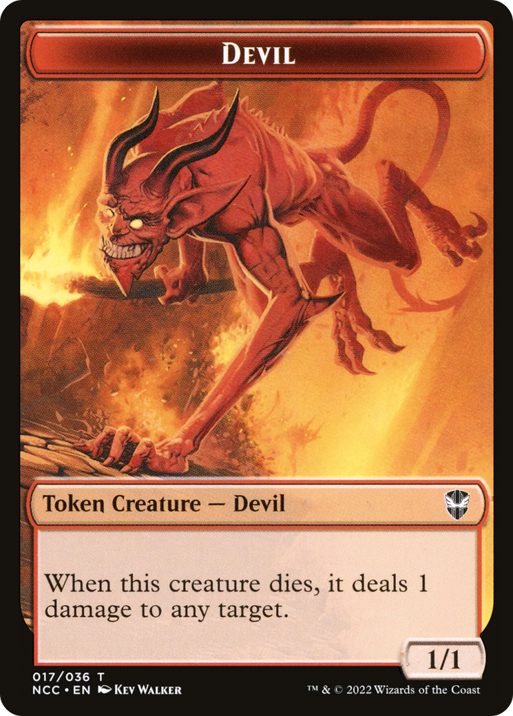 Devil (TNCC-017) [New Capenna Commander Tokens] Foil